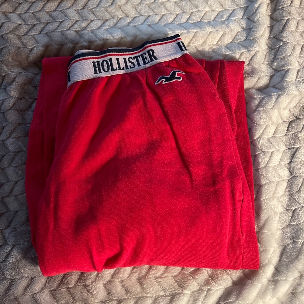 Red hollister sweatpants